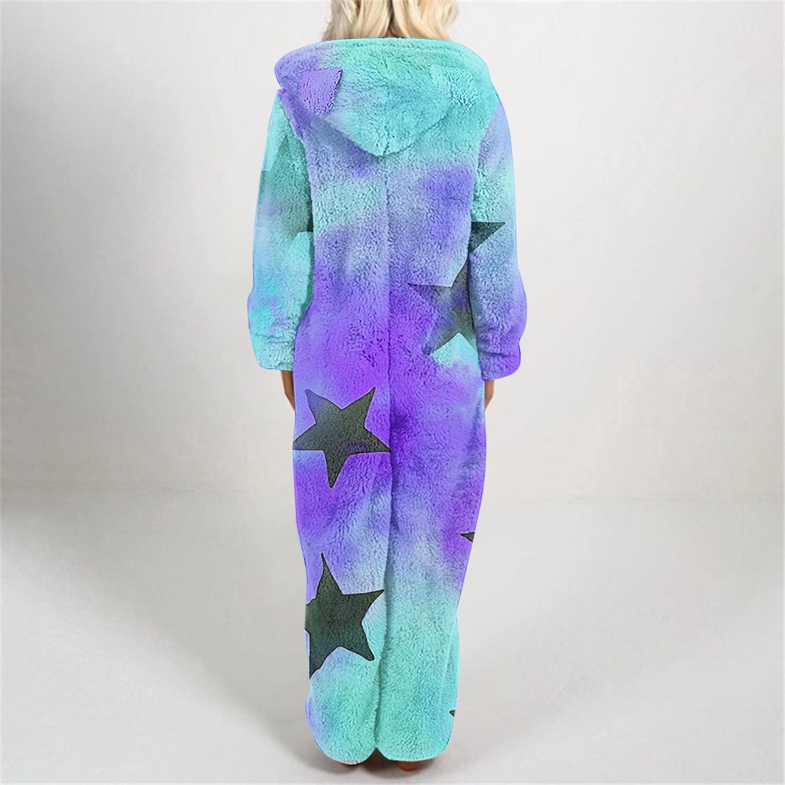Aofany Girls Onesies Pajamas Fleece Zip Up Jumpsuits Fuzzy Sherpa One Piece Loungewear Sleepwear Kids Hooded Rompers Costume Winter Clothes for 5-15 Years