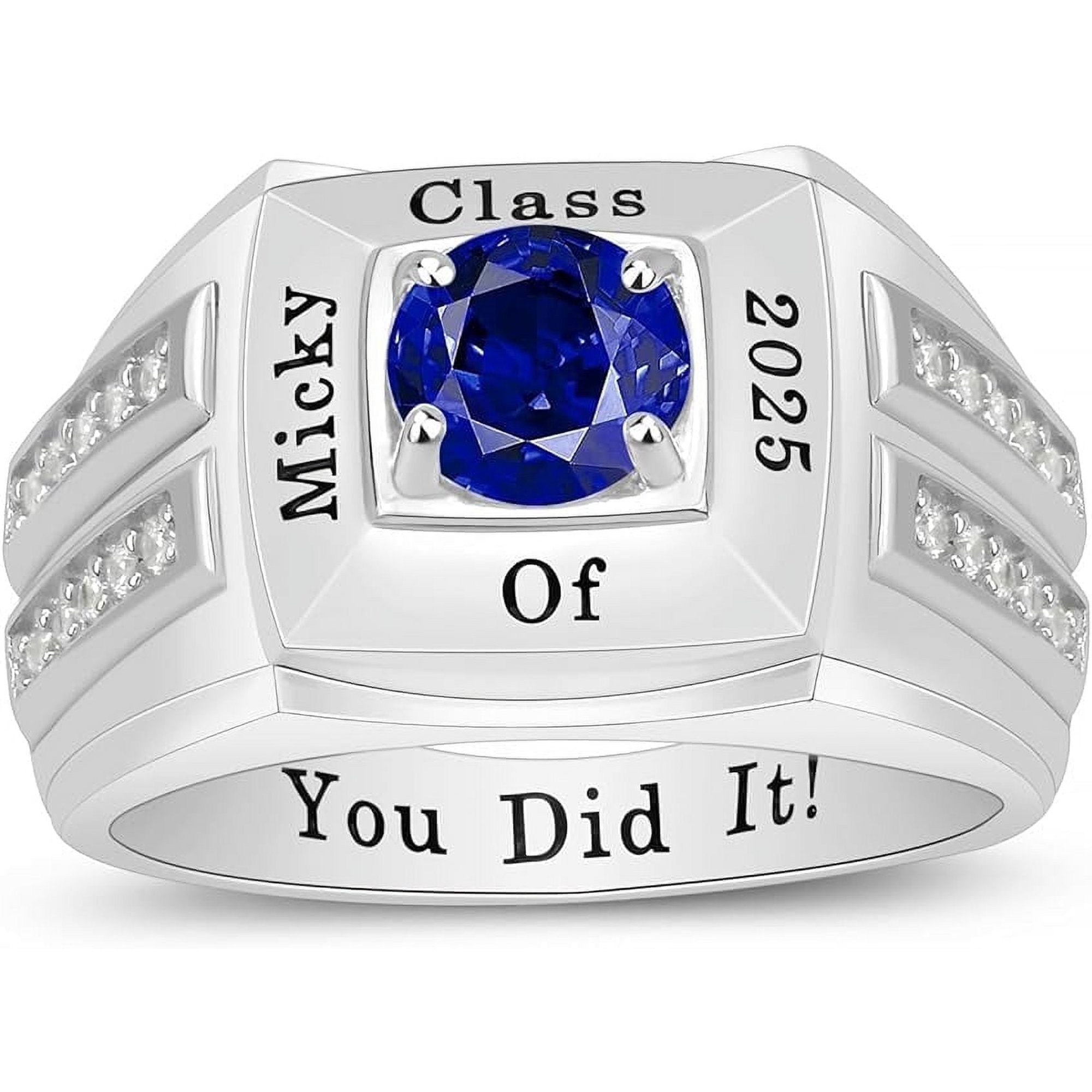 Ccjcinata Personalized Customizable university class rings for high school for men graduation class rings for men