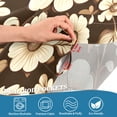 thumbnail image 3 of Yayeee Kitchen Curtains Tier Pair Light Filtering 27"x24" Rod Pocket Short Cafe Window Panel, Brown Floral, 3 of 7