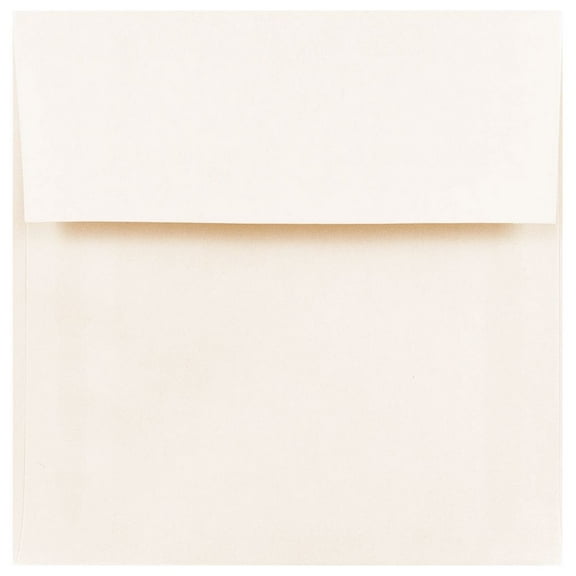 JAM Paper 6.5 x 6.5 Square Invitation Envelopes, Natural White, 25/Pack