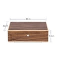thumbnail image 4 of Double Layer Black Walnut Solid Wood Jewelry Storage Boxs Jewelry Accessories Necklace Ring Display Box, 4 of 8