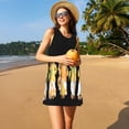 thumbnail image 3 of Easygdp Hello Spring Sunflower Gnomes para Vestido Transpirable de Mujer, Vestido Suelto de Manga Corta con Pliegues y Bolsillos para el Verano, 3 of 7