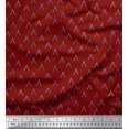 thumbnail image 1 of Soimoi Red Rayon Fabric Alphabet Text Decor Fabric Printed Yard 56 Inch Wide, 1 of 3