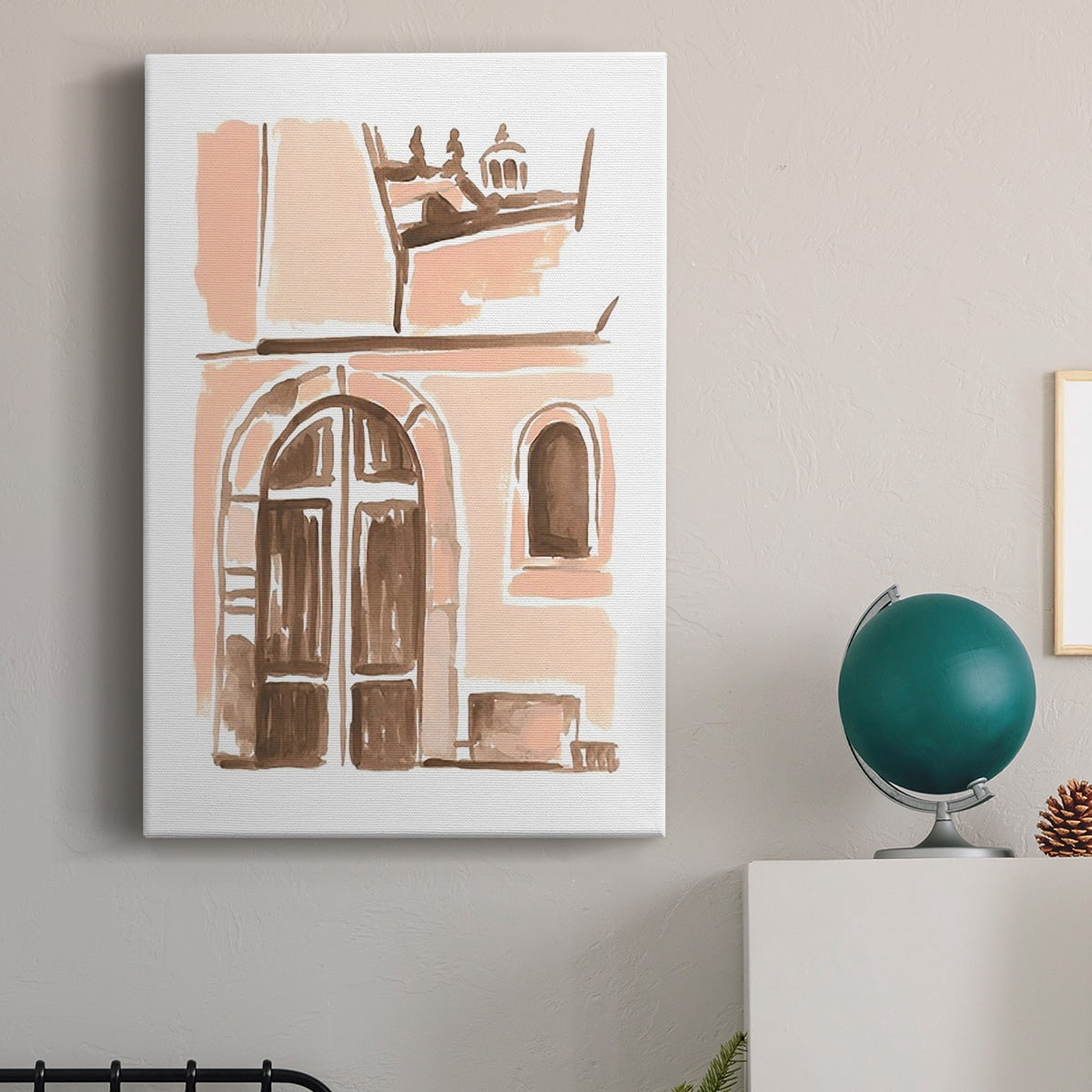 Blush Architecture Study V Premium Gallery Wrapped Canvas - Ready to Hang