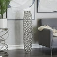 thumbnail image 3 of DecMode 40" Coral Cutout Tall Floor Silver Aluminum Metal Vase, 3 of 16