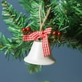 thumbnail image 4 of Christmas Bell Ornaments,Christmas Metal Gold Jingle Bells,Bells with Red Bow and Berry Tree Hanging Ornament,Xmas Ornament Ringbell for Christmas Tree Pendant Holiday Decoration(White), 4 of 5