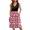 Blue, variant on Women's Lightweight Sundress, Sleeveless Casual Summer Wear with Allover Patriotic Print, Perfect for Festivals and Daily Errands,Blue L