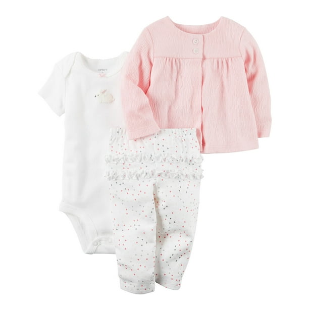 Carter's - Carters Baby Girls 3-Piece Babysoft Little Jacket Set Pink ...