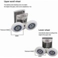 thumbnail image 2 of Shower Door Roller Kit - 4 Pack with Upper & Lower Pulleys, Zinc Alloy, 26mm Replacement Wheels for Shower Enclosures (2 Top + 2 Knob), 2 of 5