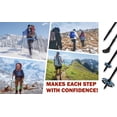 thumbnail image 5 of G2 Hiker Trekking Hiking Poles Telescopic/Aluminium Alloy/EVA Foam Grip/Cork Grip/Foam Padded Wrist Strap/Auto-Adjustable Strap/Quick Flip Lock (Pack of 2 Poles).Yellow/Blue, 5 of 6
