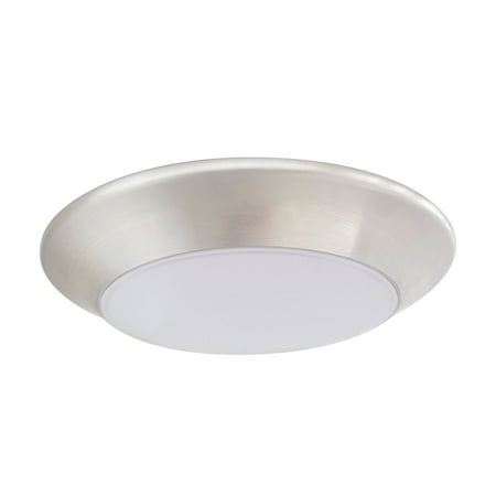 Design House Prescott Ceiling Disk Light in Satin Nickel, LED Included