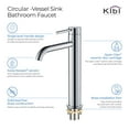 thumbnail image 3 of Kibi Circular Single Handle Bathroom Vessel Sink Faucet with Pop Up Drain, 3 of 4