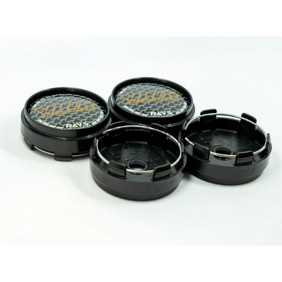 4x66mm Volk Racing Black Emblems Wheel Center Hub Caps Rim Caps Decals Badges