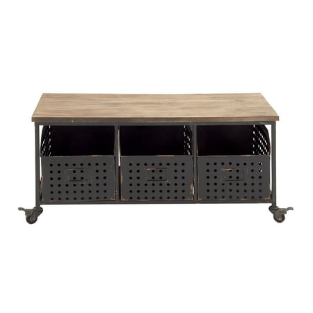Attractive Fancy Metal Wood Storage Cart