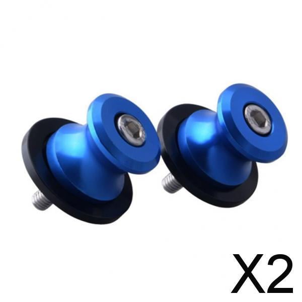 Paquete de 2-4 carretes de brazo oscilante con tornillo de soporte de marco Universal deslizante M6 azul 2 piezas