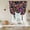 Black, variant on Watercolor Flowers Tie Up Curtains for Windows, Adjustable Balloon Window Shades, Retro Spring Floral Botanical Leaves Black Kitchen Window Treatments Farmhouse Short Curtains with Rod Pocket 42"x45"
