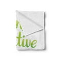 thumbnail image 2 of Positive Energy Soft Flannel Fleece Blanket, Watercolor Effect Calligraphic Inspirational Words in Monotone, Cozy Plush for Indoor and Outdoor Use, 70" x 90", Apple Green Lime Green, by Ambesonne, 2 of 5