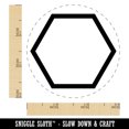 thumbnail image 2 of Hexagon Border Outline Rubber Stamp for Scrapbooking Crafting Stamping - Small 3/4 Inch, 2 of 7
