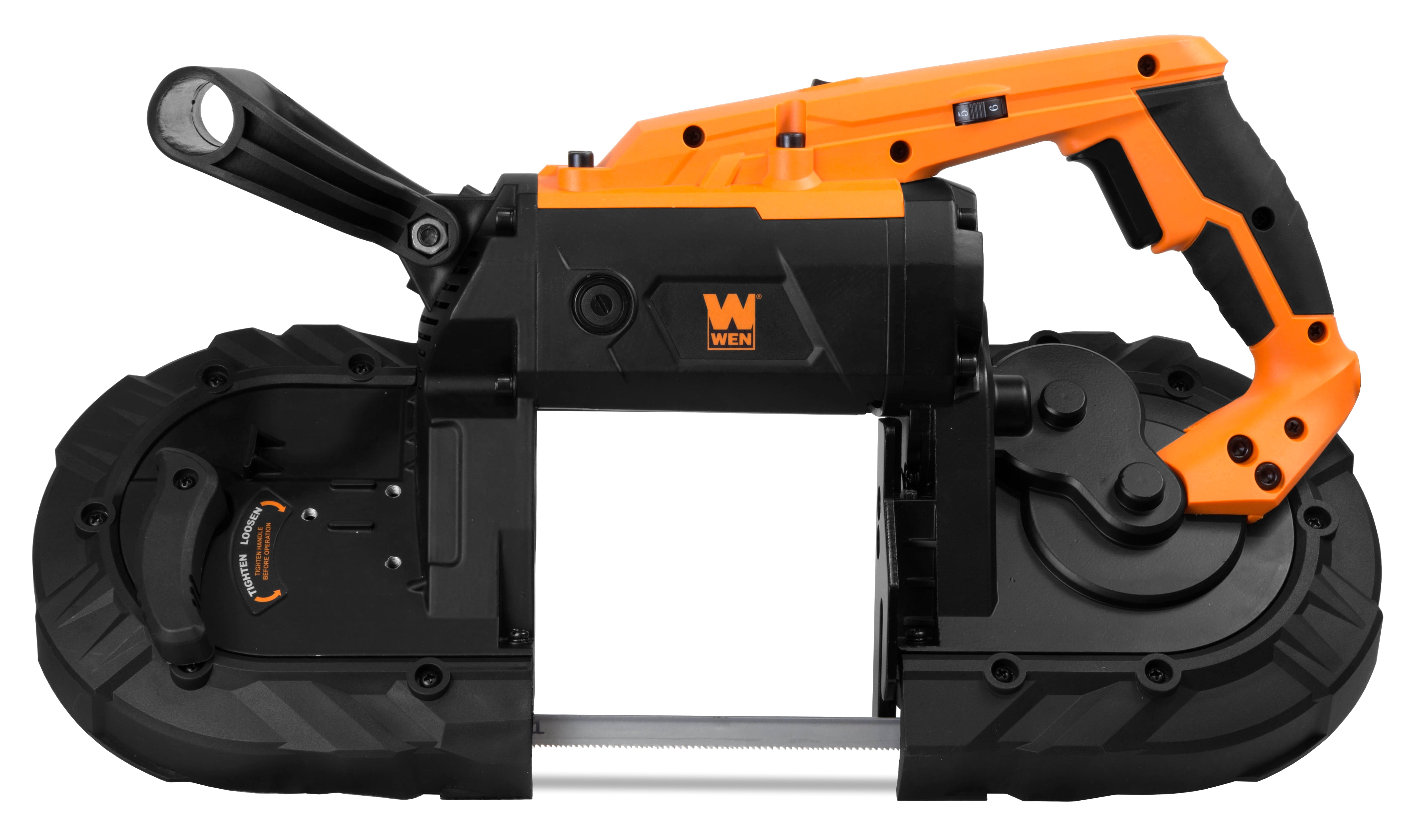WEN 10-Amp 5-Inch Variable Speed Portable Band Saw for Metal and Wood, 94396