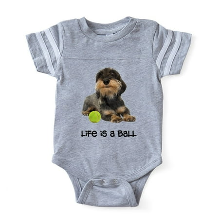 Wirehaired Dachshund - CafePress - FIN Wirehaired Dachshund Life Baby Football Bodysu - Cute Infant Baby Football Bodysuit