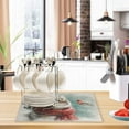 thumbnail image 2 of Qxltty Winter Cat Leather Drying Mat for Kitchen Countertops Coffee Mats Hide Stain Quickly Absorbs Water Tableware Decor, 2 of 6