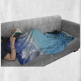 thumbnail image 6 of Summer Soft Flannel Fleece Throw Blanket, Wooden Deck on Charm Lake Holiday Europe Coast Tranquil Sea View, Cozy Plush for Indoor and Outdoor Use, 50" x 70", Violet Blue Turquoise, by Ambesonne, 6 of 6
