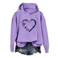 thumbnail image 6 of Zshosam Girls Hoodies Teen Hoodies for Teen Girls Trendy Fashion Long Sleeve Hooded Sweatshirt Kid Clothes Size 6T 7T,(Purple 6-7 Years), 6 of 6