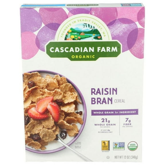Cascadian Farm Organic Raisin Bran Cereal 12 oz - Pack of 2