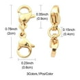thumbnail image 3 of 1Set 3Pcs 3 Colors 304 Stainless Steel Double Lobster Claw Clasps with Jump Rings Mixed Color 20mm 1pc/color DIY, 3 of 5