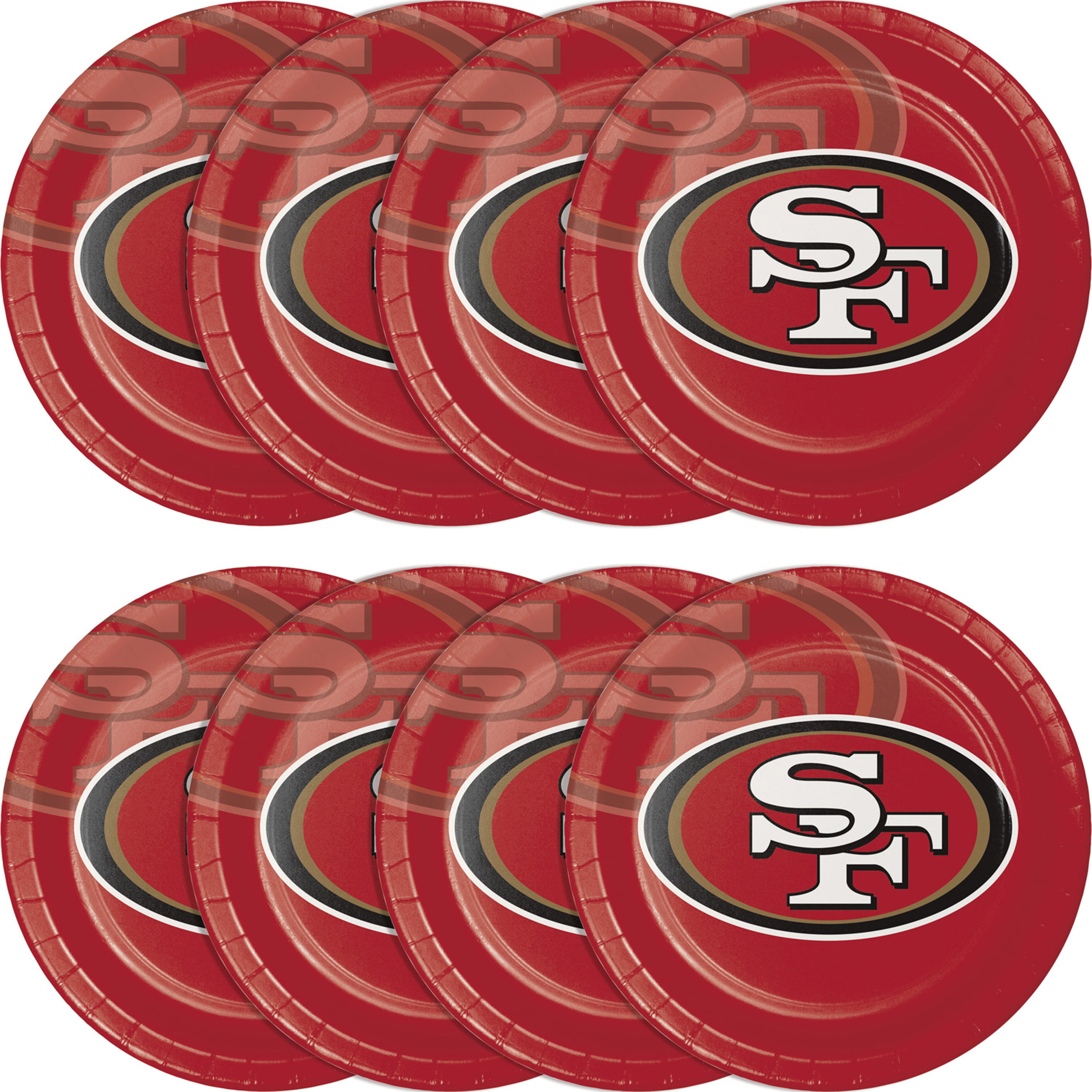Party City San Francisco 49ers Party Supplies for 18 Guests, Include Paper Plates, Paper Napkins, and Cups