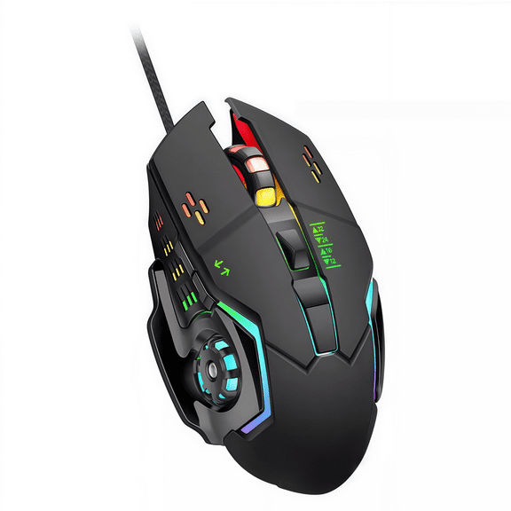 Gaming Mouse Wired, USB Computer Mouse with 4 Adjustable DPI, RGB Backlit LED, Side Buttons, Ergonomic Optical Mice for pc,Laptop, Windows, Mac ,Vista, Linux,Gamer