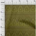 thumbnail image 1 of oneOone Tissu Polyester Lycra Rayé/feuilles & Floral Imprimé au Mètre 56 Pouces de Large, 1 of 4