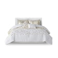 thumbnail image 4 of Intelligent Design Lillie Comforter Trendy Modern Animal Leopard Metallic Print All Season Bedding Set, Matching Shams, Decorative Pillow, Full/Queen, Ivory/Gold 5 Piece, 4 of 11