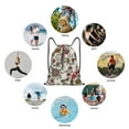 thumbnail image 6 of Disketp Dark Enchanted Flowers And Birds Drawstring Backpack Drawstring Gym Bags Draw String Bags for Sports, Gym, Travel, Swimming, Beach-Small, 6 of 6