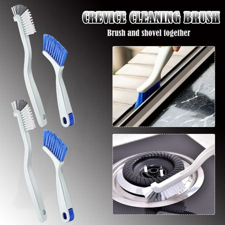 

4PCS Cleaning Bottle Small Brush Washing Tank Kitchen Brush Corner Grouting Bathroom Cleaning Brush Sliding Door Or Window Cleaning Brush (white Blue)