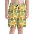 thumbnail image 3 of Wukai Bee honey Print Teen Beach Trunks with Compression Liner Swimsuit Quick Dry Beach Sports Shorts with Pocket - X-Large, 3 of 8