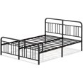 thumbnail image 7 of Metal Platform Bed Frame Queen Size Large Bed Frame with Strong 9 Support Legs,No Box Spring Needed,Quiet and Anti-Slip Durable Black, 7 of 7