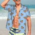 thumbnail image 5 of Lsque Terrier pattern Hawaiian Shirt for Men, Unisex Summer Beach Casual Short Sleeve Button Down Shirts-X-Large, 5 of 9