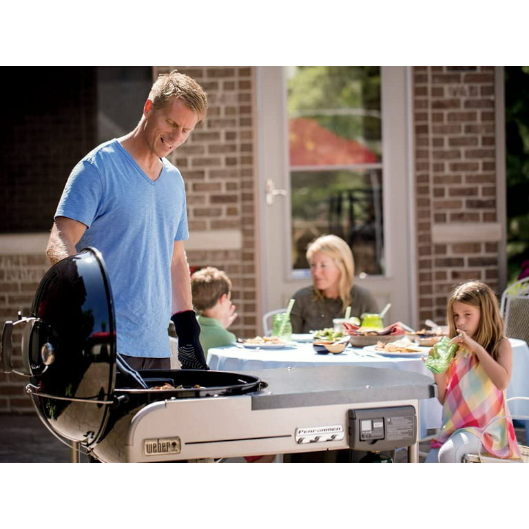 Weber 15501001 Performer Deluxe Charcoal 22-Inch, Touch-N-Go Ignition Black - Walmart.com