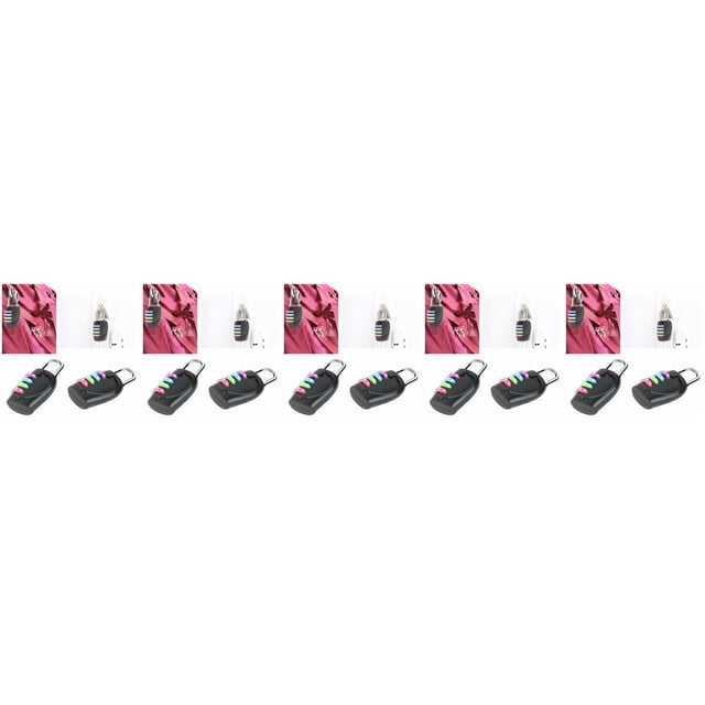 Eigraketly Office 4-digit Combination Lock Camping Business Locker Trip Accessories Suitcase Luggage Security Gate Door Resettable Padlock Type1 NO1