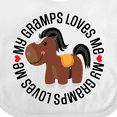 thumbnail image 4 of Inktastic My Gramps Loves Me Childs Horse Boys or Girls Baby Bib, 4 of 4
