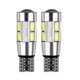 thumbnail image 3 of 4 piezas T10 W5W 194 10 LED coche bombillas de freno brillantes Auto cuña placa de la lámpara de ancho reverso luz señal de giro blanco Canbus 12V, 3 of 4