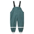 thumbnail image 6 of Wuxian Children Rain Suit Waterproof Rain Bib Pants, Boys Girls Rain Pants Cartoon Rain Trousers Lightweight Rain Jacket,Dark Green,4-5 Years, 6 of 6