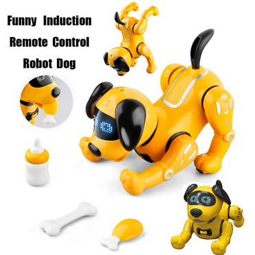 XITZ RC Robot Dog,Smart Talking Programming Interactive Funny Remote Control Stunt Dogs, Touch-Sense Music Song Walking Dancing Animal RC Pet for Boy Girls Kids Toys