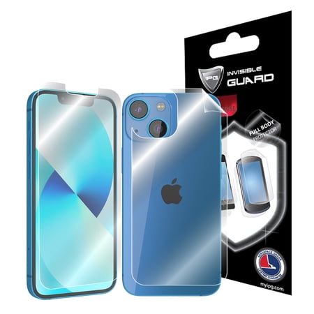 IPG For iPhone 13 Mini FULL BODY Protector Invisible Touch Screen Sensitive Ultra HD Clear Film Anti Scratch Skin Guard - Smooth/Self-Healing/Bubble -Free Screen & Back