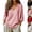 20# Pink, variant on 3/4 Sleeve Sequin Top for Women Dressy Shimmery Tops Glitter Casual Blouse Party Trendy Shirts Black L