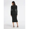 thumbnail image 2 of Sofia by Sofia Vergara Women's and Women's Plus Size Twist Front Sweater Dress, Mid Calf Length, Sizes XS-4X, 2 of 4