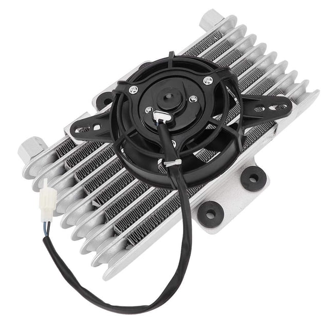 Universal Aluminum Motorcycle Oil Cooling Fan - High-Performance Engine Oil Cooler and Radiator Fan for Enhanced Motorcycle Cooling Efficiency