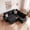 Black, variant on 79 in Modular Sectional Sleeper Sofa, Chenille L-Shaped 5-Seat Couch with Pull-Out Bed, Storage Seats, USB Ports, Green