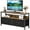 Brown & Black, variant on Sakiyr Dresser TV Stand Entertainment Center for 55 Inch TV, Wood Top TV Stand with 3 Fabric Storage Drawers and Shelves for Bedroom, TV & Media Console Table Furniture for Living Room, Black & Grey